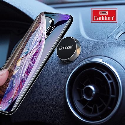 Earldom Magnetic Car Phone Holder, 360° Rotate Magnet Car Phone Holder Mount for Car Dashboard Compatible with iPhone, Samsung, LG, Google and All Cell Phone 