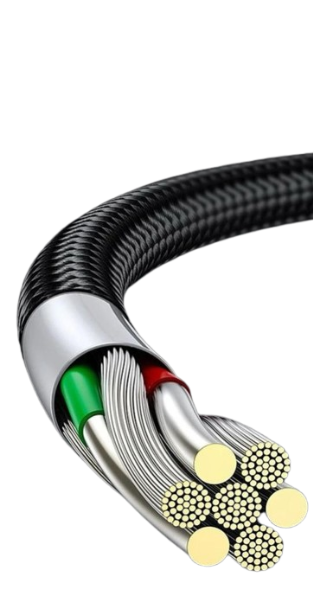 USB Type-C cable PAVAREAL 120W OD 5.0 Fast 1m Q06C 