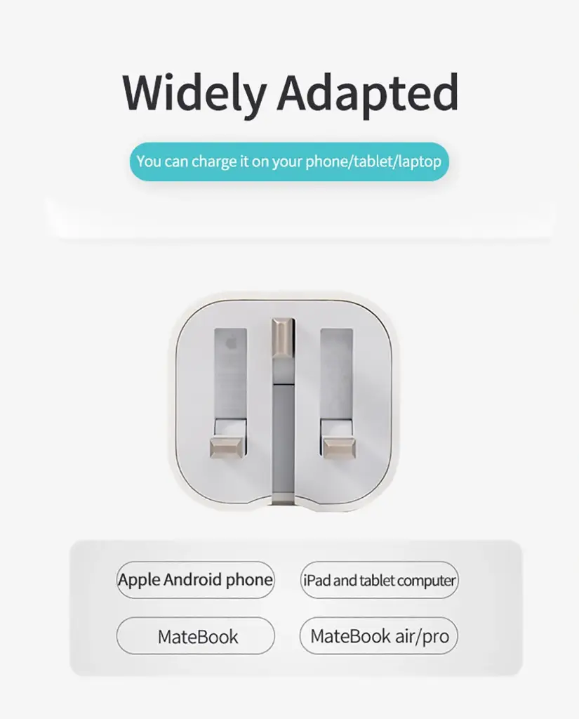 Apple USB-C Power Adapter 20W with Three Pins - 