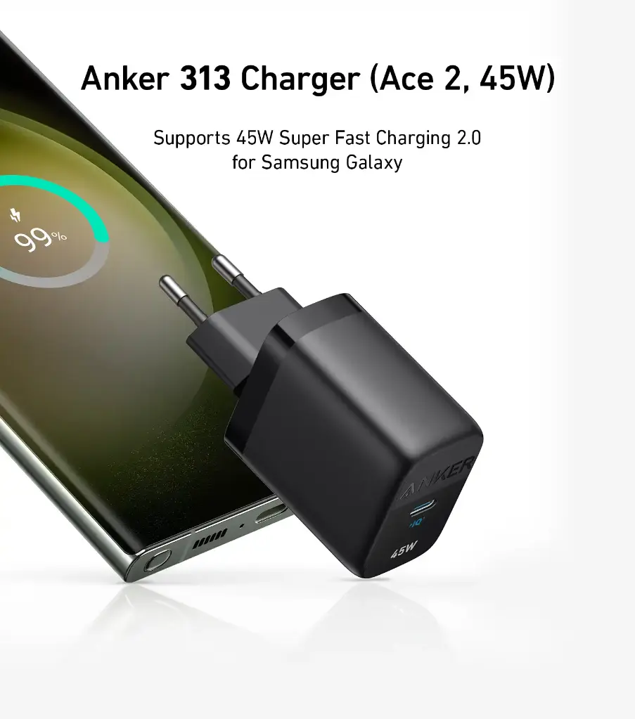 Anker 313 Charger (45W)  Black