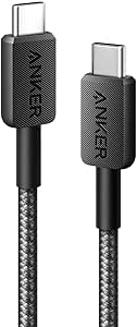 Anker 322 USB-C to USB-C Cable (3ft Braided) Black