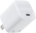 ANKER 313 Charger Foldable (30W) White Compatible with Apple, Samsung, Tablets, Phones