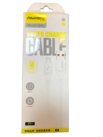 Pavareal Q07i  Lightning Data Cable - White