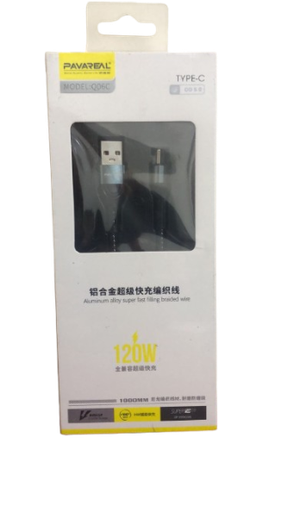 USB Type-C cable PAVAREAL 120W OD 5.0 Fast 1m Q06C 